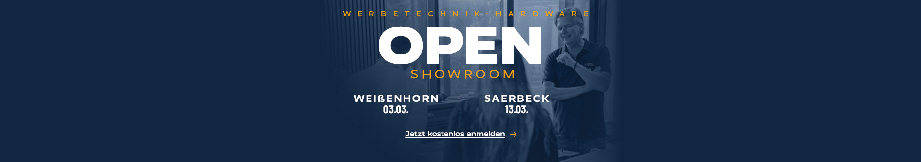 Open Showroom – Werbetechnik & Hardware – Jetzt kostenlos anmelden!
