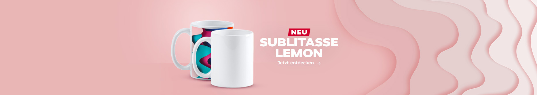 NEU - Sublitasse LEMON weiß