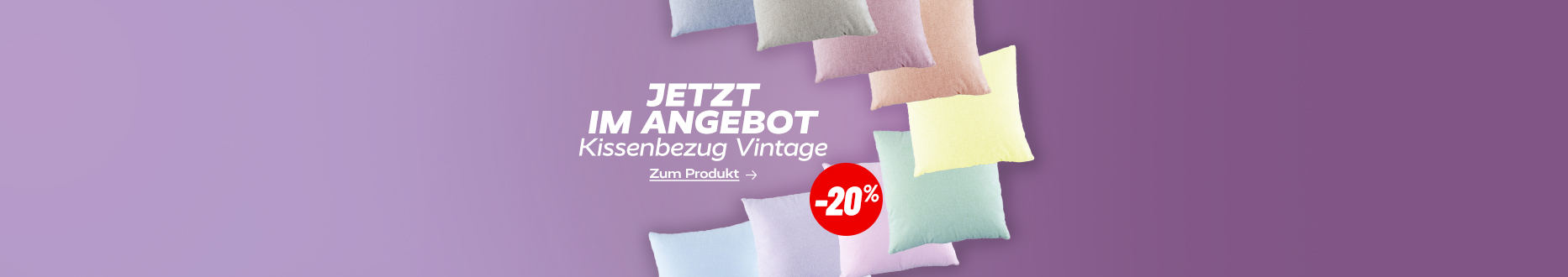 Kissenbezug Vintage – 20 % Rabatt.