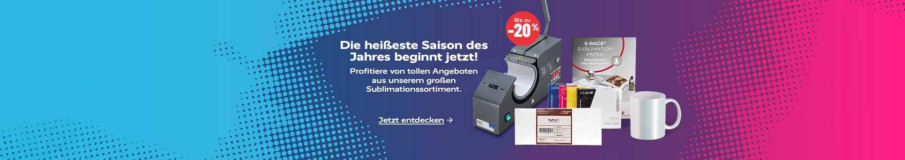 Sublimationszubehör zum Jahresendspurt