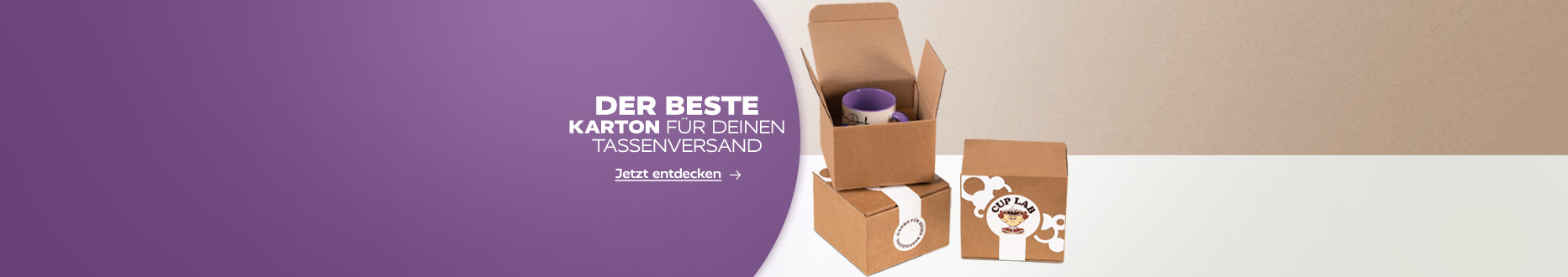Der beste Karton für dein Tassenversand. 