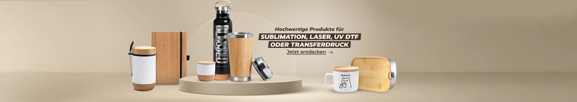 Hochwertige Produkte für Sublimation, Laser, UV DTF oder Transferdruck