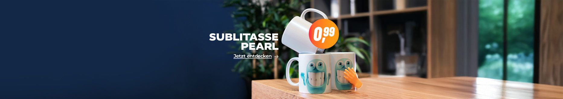 Hot Deal! Sublimationstasse mit Schimmereffekt. Alle Farben.
