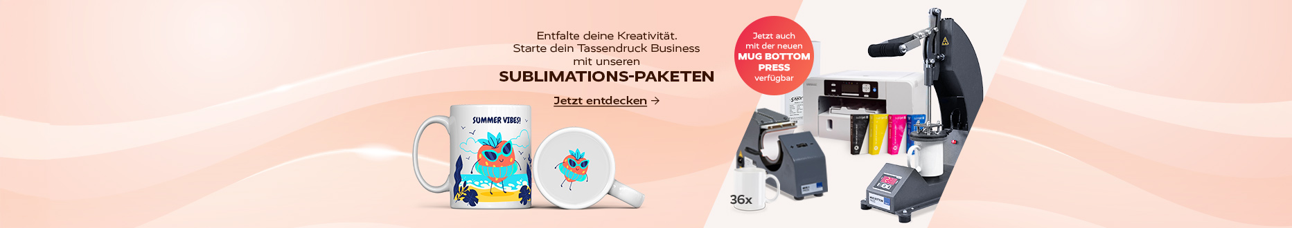 Subli Startpakete Tassendruck