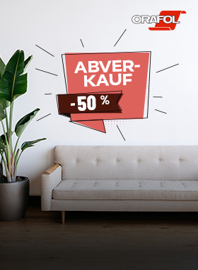 Wandtattoo-Folie im Abverkauf.