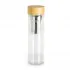  Glasflasche mit Bambusdeckel und Teesieb