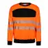 Korntex Hi-Vis Sweatshirt mit schwarzer Brustpartie - EOSSW