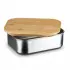  Lunch Box Edelstahl mit Bambusdeckel & Spannband