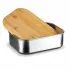  Lunch Box Edelstahl mit Bambusdeckel & Spannband