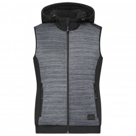 James & Nicholson Ladies' Padded Hybrid Vest - JN1847 