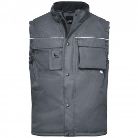 James & Nicholson JN813 - Workwear Vest | carbon - Gr. XL 