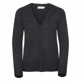 Russell Ladies V-Neck Knitted Cardigan - R-715F-0 