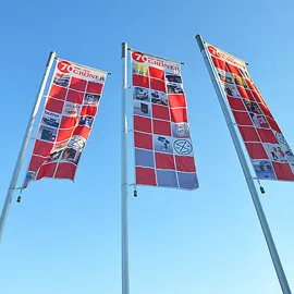 GRONAL® Fahnenmast mit hissbbarem Drehkopfausleger 