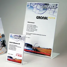 GRONAL® L-Aufsteller Acryl 