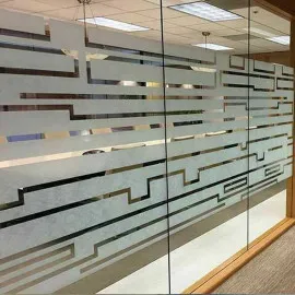 GRONAL® Silver Etched Air Luftkanal Glasdekorfolie 