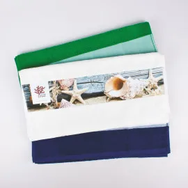  Handtuch aus Baumwolle mit bedruckbarer Bordüre 