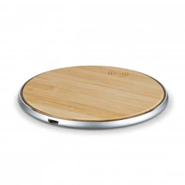  Ladepad Alu silber mit Bambusoberfläche 