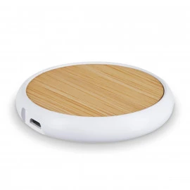  Ladepad weiß mit Bambusoberfläche 
