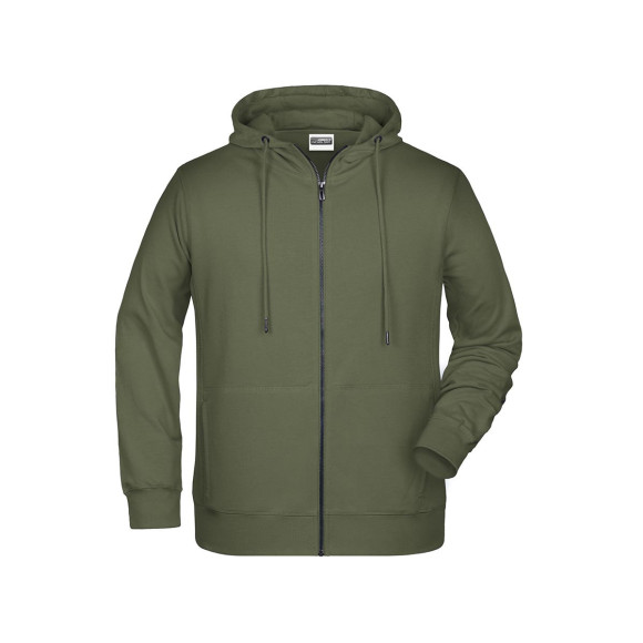 James & Nicholson Mens Zip Hoody - JN8026
