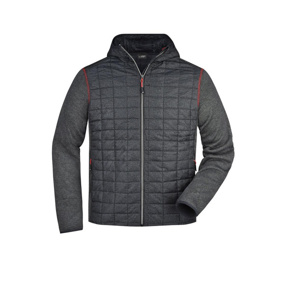 James & Nicholson Men's Knitted Hybrid Jacket - JN772