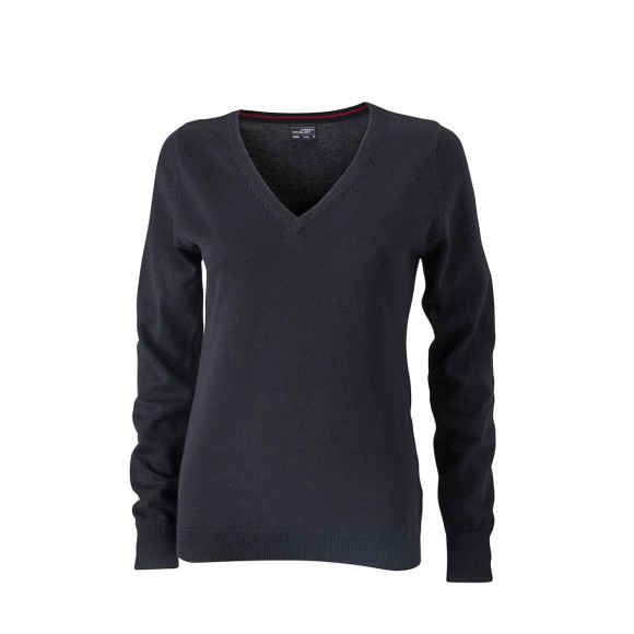 James & Nicholson Ladies V-Neck Pullover - JN658