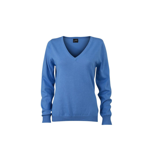 James & Nicholson Ladies V-Neck Pullover - JN658