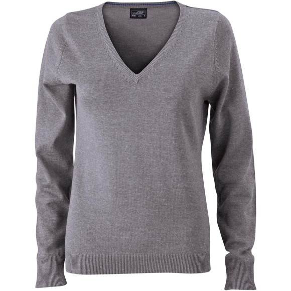 James & Nicholson Ladies V-Neck Pullover - JN658