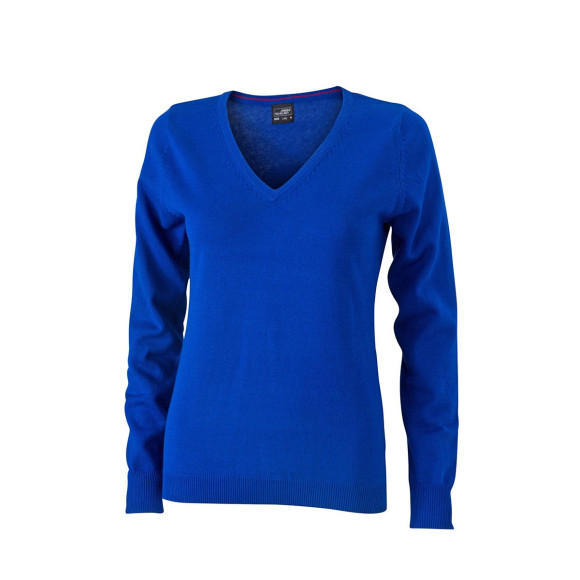 James & Nicholson Ladies V-Neck Pullover - JN658