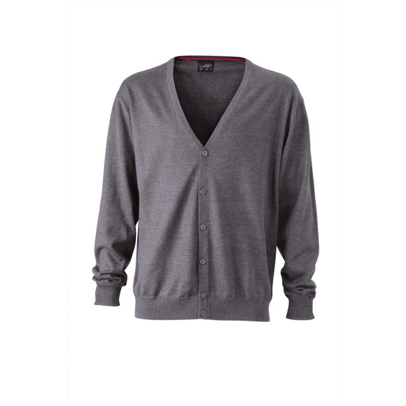 James & Nicholson Men's V-Neck Cardigan - JN661