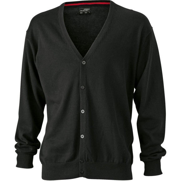 James & Nicholson Men's V-Neck Cardigan - JN661