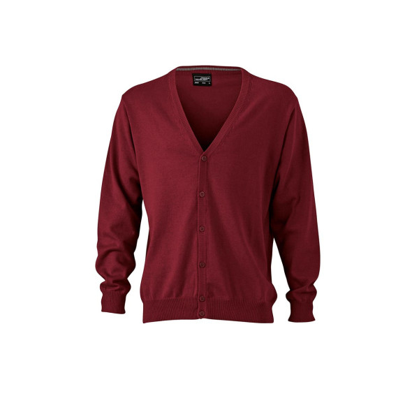 James & Nicholson Men's V-Neck Cardigan - JN661