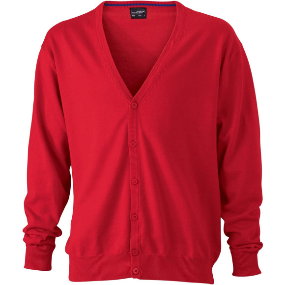 James & Nicholson Men's V-Neck Cardigan - JN661