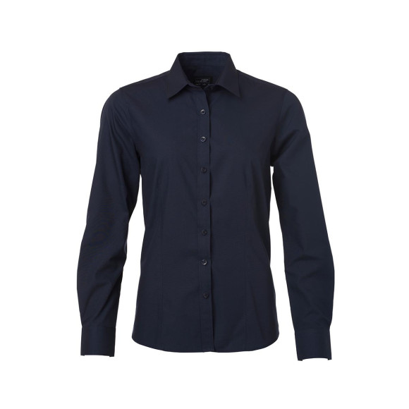 James & Nicholson Ladies Shirt Long Sleeve Poplin - JN677