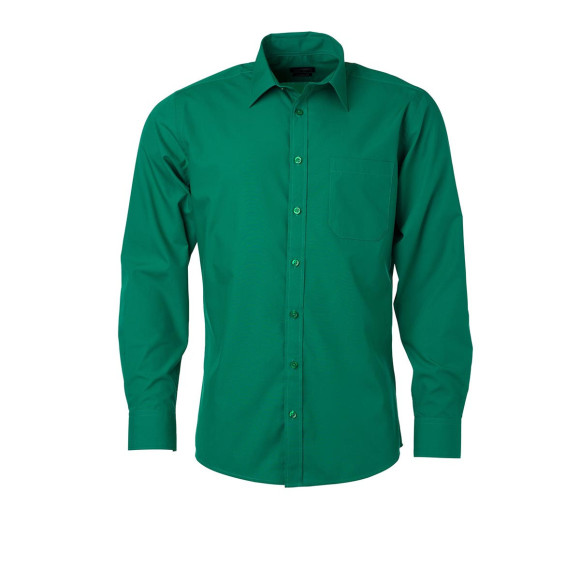 James & Nicholson Mens Shirt Long Sleeve Poplin - JN678
