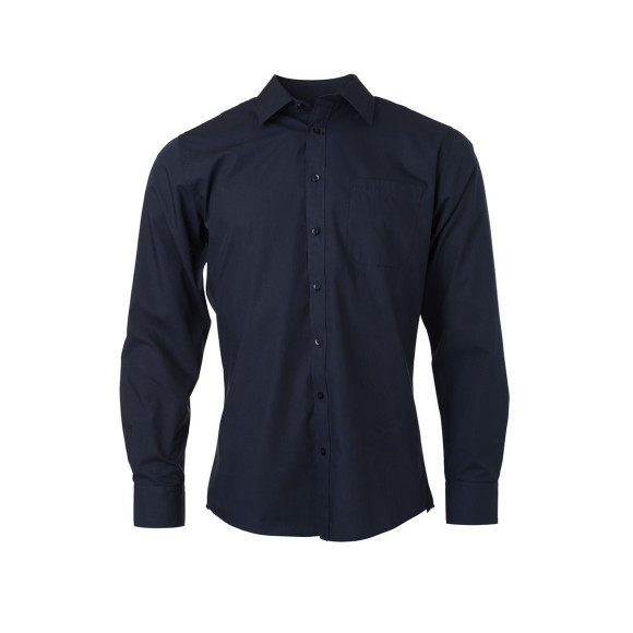 James & Nicholson Mens Shirt Long Sleeve Poplin - JN678