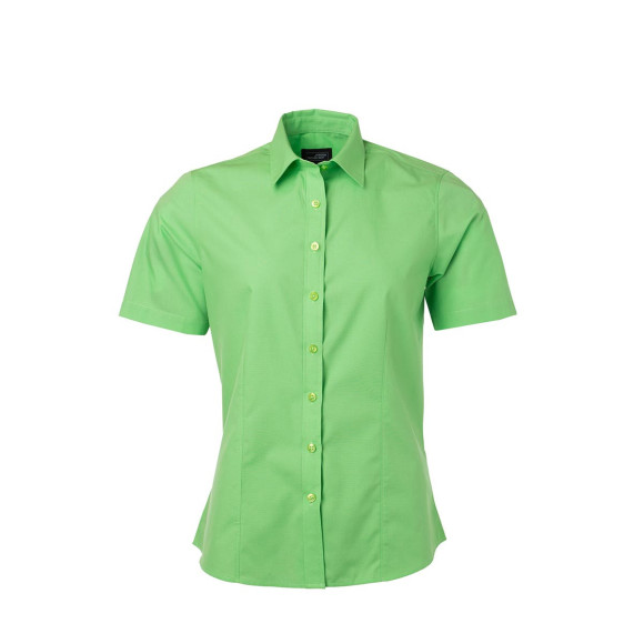 James & Nicholson Ladies Shirt Short Sleeve Poplin - JN679