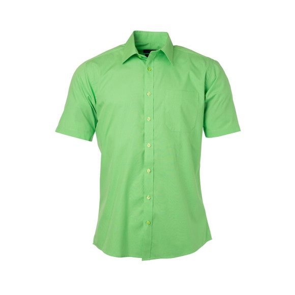James & Nicholson Mens Shirt Short Sleeve Poplin - JN680