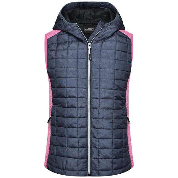 James & Nicholson Ladies Knitted Hybrid Vest - JN767