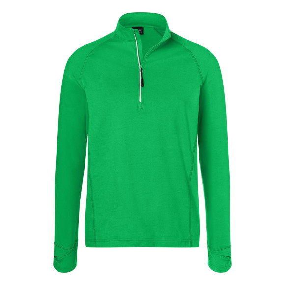 James & Nicholson Mens Sports Shirt Half-Zip - JN788