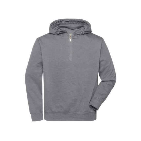 James & Nicholson Bio Workwear-Half Zip Hoody - JN839