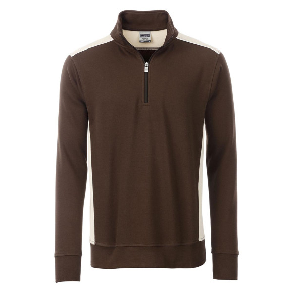James & Nicholson Workwear Half-Zip Sweat-Level 2 - JN868