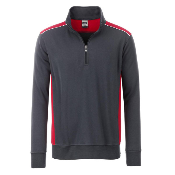 James & Nicholson Workwear Half-Zip Sweat-Level 2 - JN868