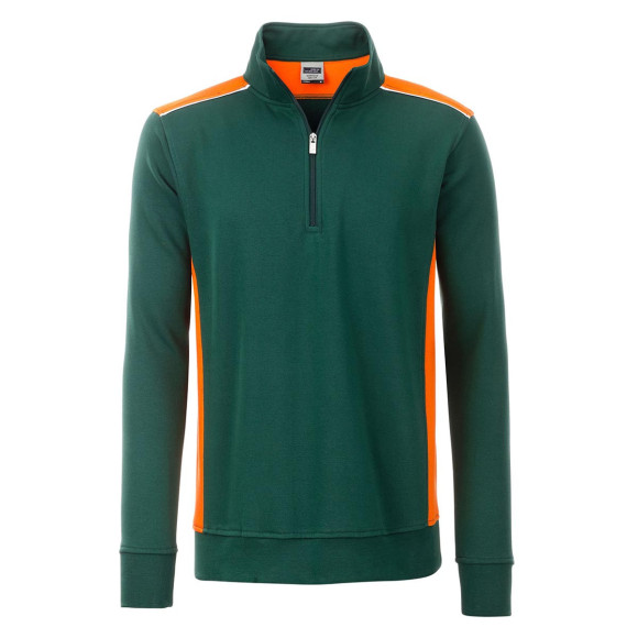 James & Nicholson Workwear Half-Zip Sweat-Level 2 - JN868