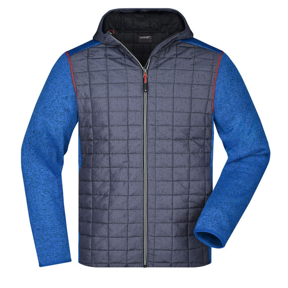 James & Nicholson Men's Knitted Hybrid Jacket - JN772