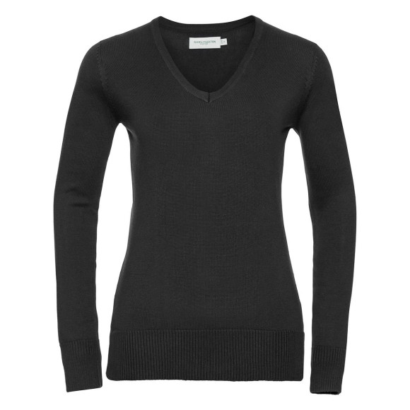 Russell Ladies V-Neck Knitted Pullover - R-710F-0