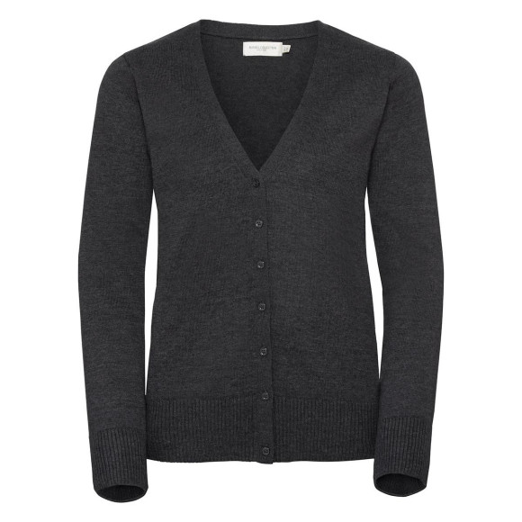 Russell Ladies V-Neck Knitted Cardigan - R-715F-0