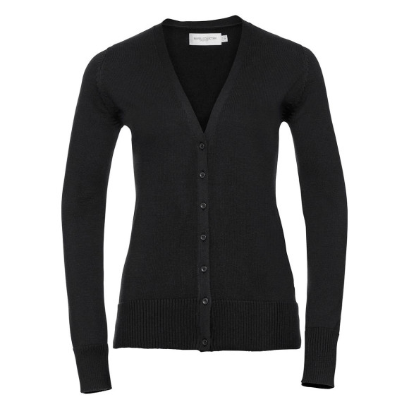 Russell Ladies V-Neck Knitted Cardigan - R-715F-0