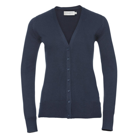Russell Ladies V-Neck Knitted Cardigan - R-715F-0