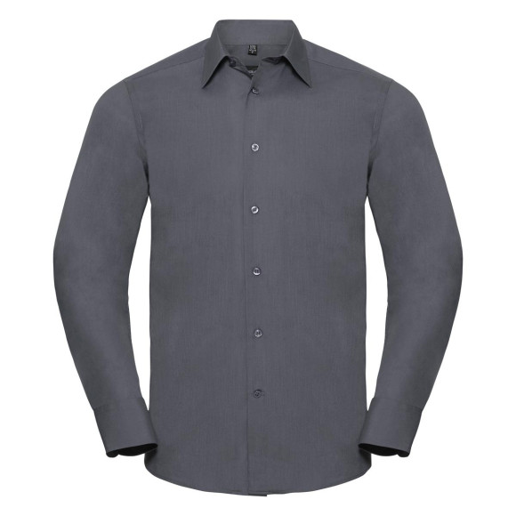 Russell Men's Long Sleeve Tailored Polycotton Poplin Shirt - R-924M-0