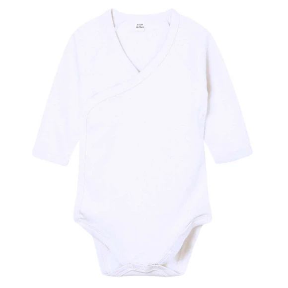 babybugz Baby Long Sleeve Kimono Bodysuit - BZ60